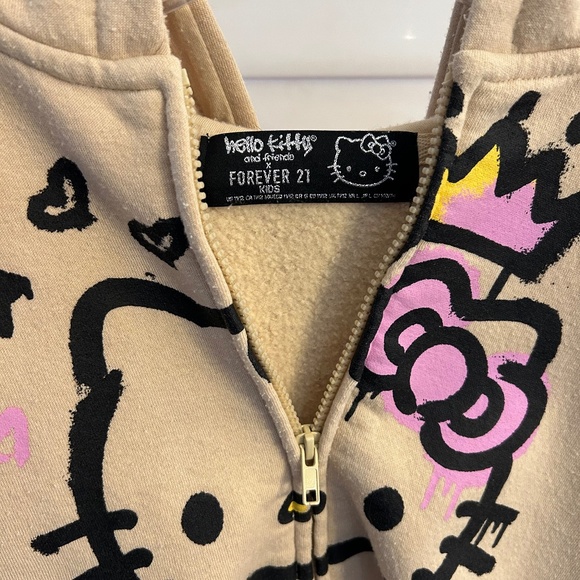 Hello Kitty and Friends x Forever 21 Zip Up Hoodie for Girls Size 11/12 Trendy! - Picture 3 of 7